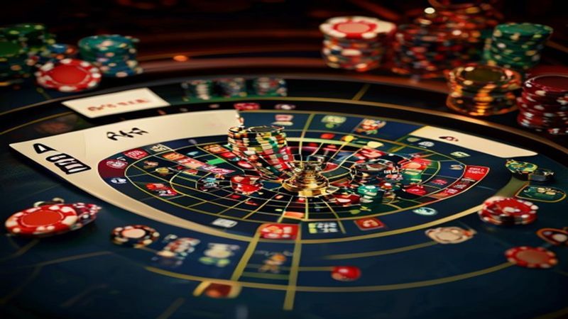 Bàn baccarat live với bảng cầu hiển thị bên cạnh